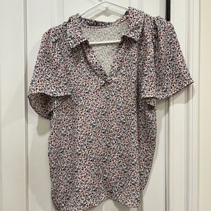 LOFT floral blouse